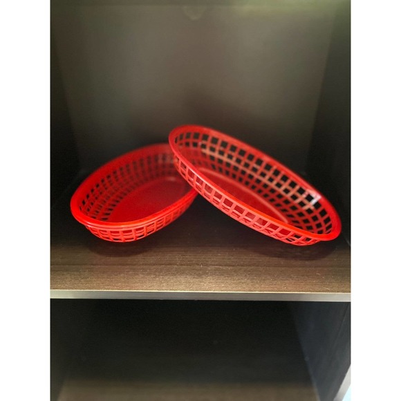 Hot Dog/Hamburger Barbecue Plastic Basket 9” Dish 29 Pieces - Picture 1 of 6